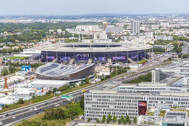 Vue du Stade de France depuis la tour Pleyel. (Zoé Guenne/ CoStar)
